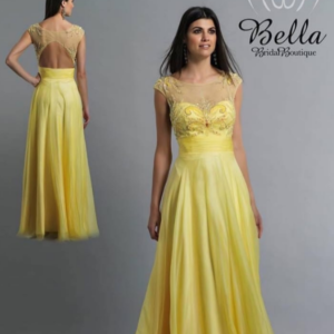 Vestido Casamento Amarelo Claro Seminovo de locação para venda